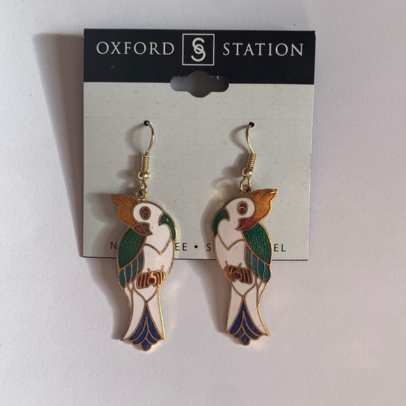 Nickel FREE dangly bird earrings - Picture 1 of 3